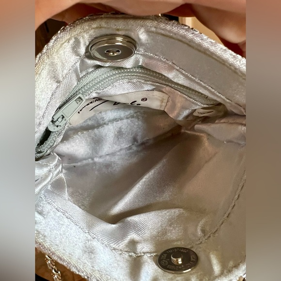 Vtg Marlo Small ART DECO Silver METAL MESH Evening Bag Chain Strap evening Purse - Picture 4 of 8